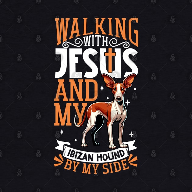 Jesus and dog - Ibizan Hound by Modern Medieval Design